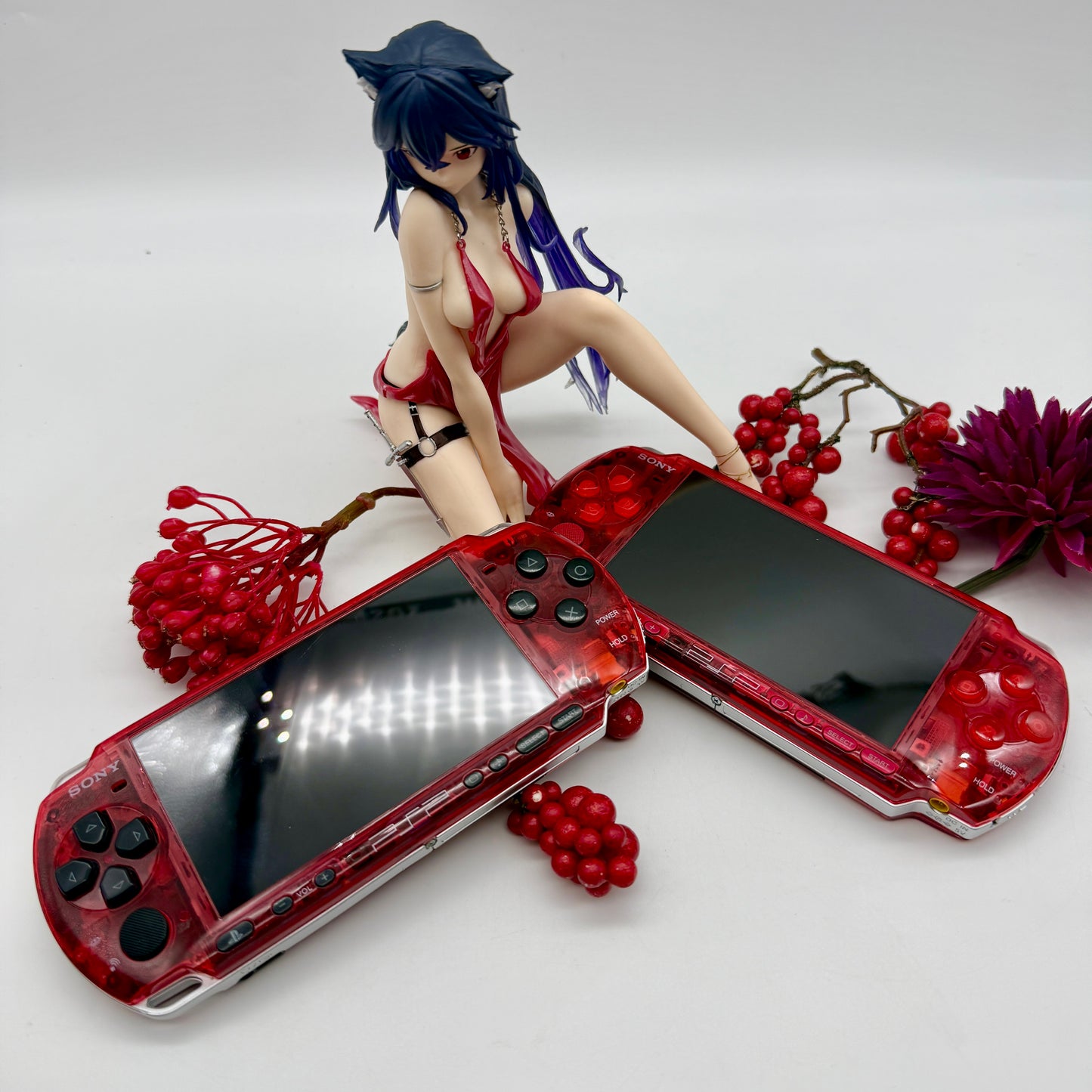 PSP 3000 in transparent rot gemoddet