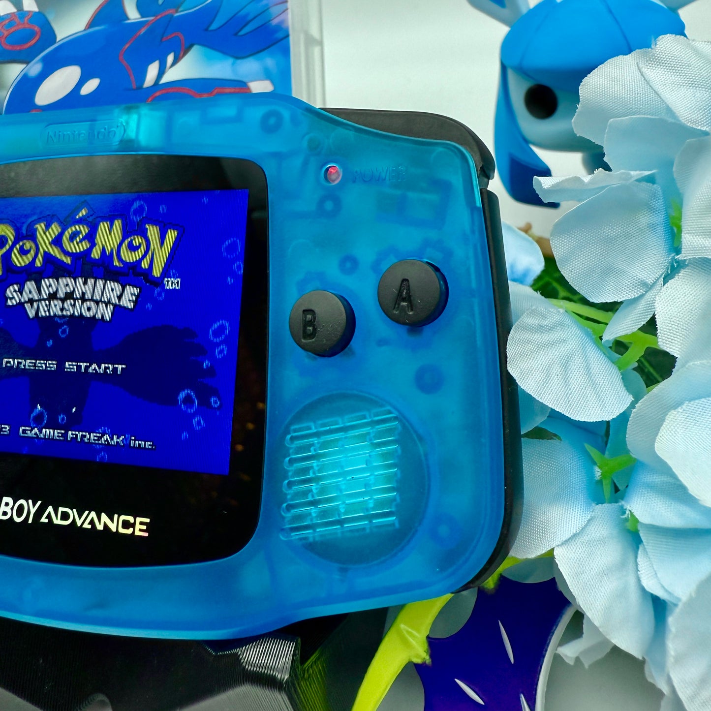 Gameboy Advance blau mit IPS Screen
