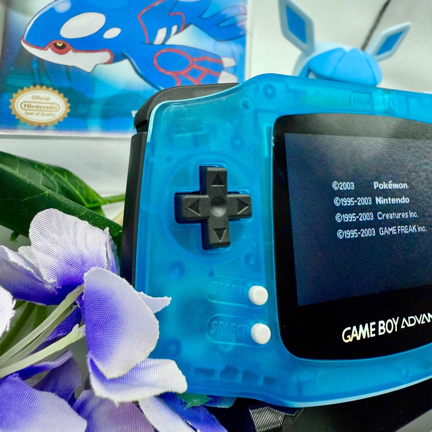 Gameboy Advance blau mit IPS Screen