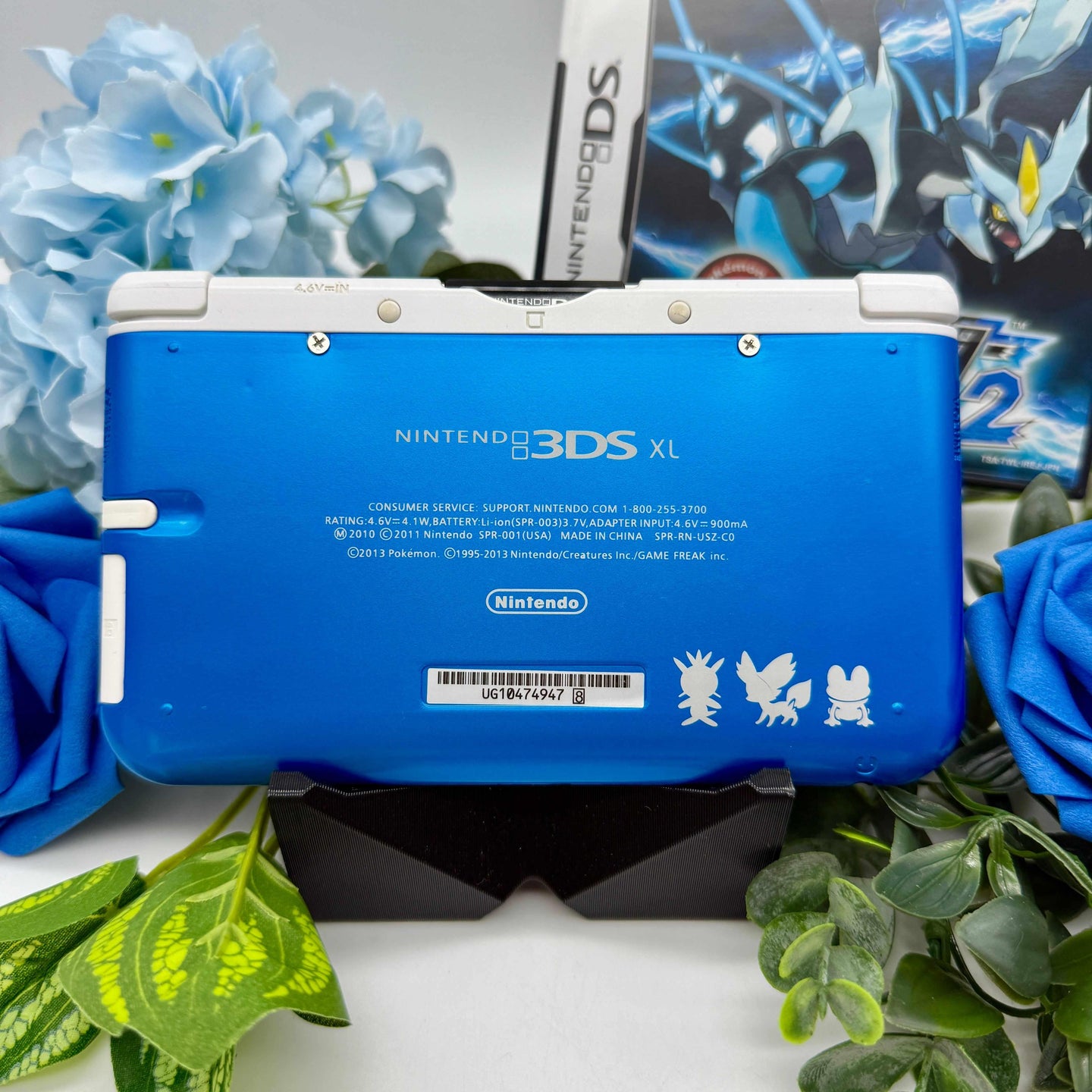 Nintendo 3DS XL weiß blau Pokemon XY gemoddet