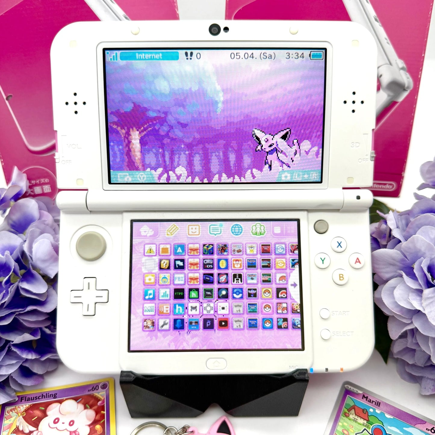 New Nintendo 3DS XL in pink gemoddet