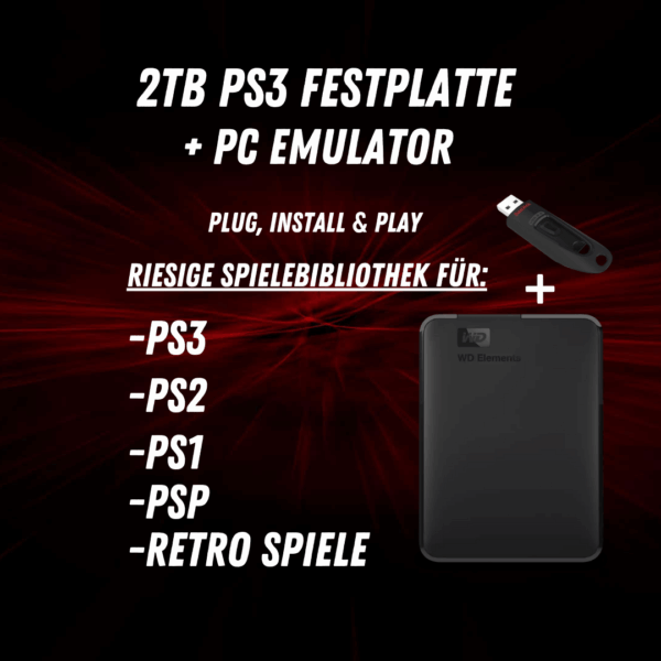 2TB Festplatte für die PlayStation 3 (PS3 FAT, SLIM & SUPERLIM)