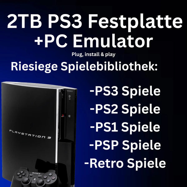 2TB Festplatte für die PlayStation 3 (PS3 FAT, SLIM & SUPERLIM)