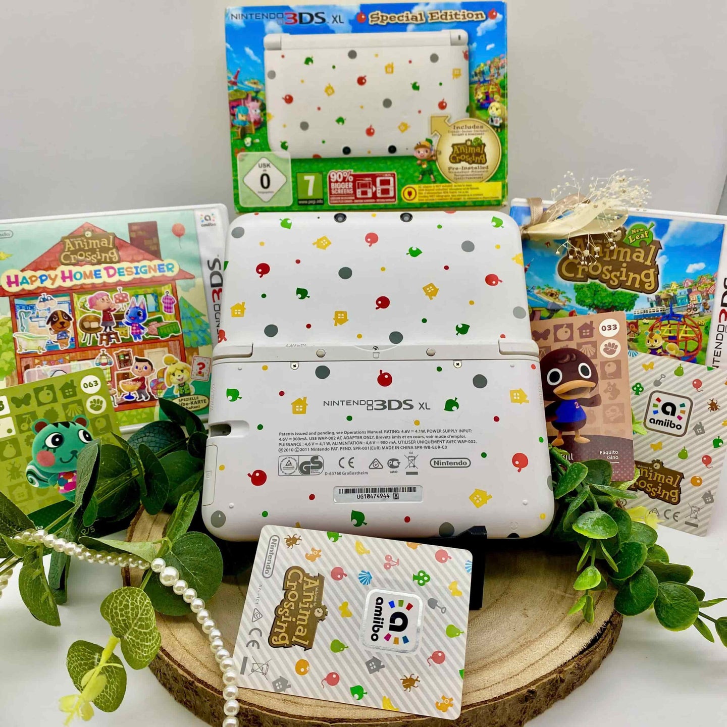 Nintendo 3DS XL weiß Animal Crossing gemoddet