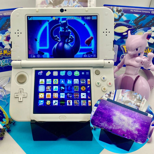 New Nintendo 3DS XL white Galaxy modded