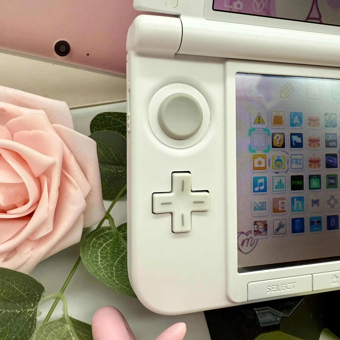 Nintendo 3DS XL white pink gemoddet - 3DSRenew