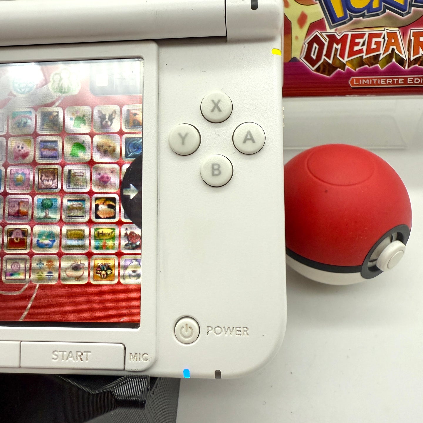 Nintendo 3DS XL weiß rot Pokemon XY gemoddet