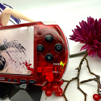 PSP 3000 in transparent rot gemoddet