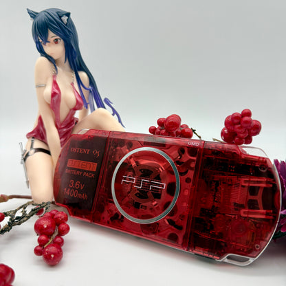 PSP 3000 in transparent rot gemoddet