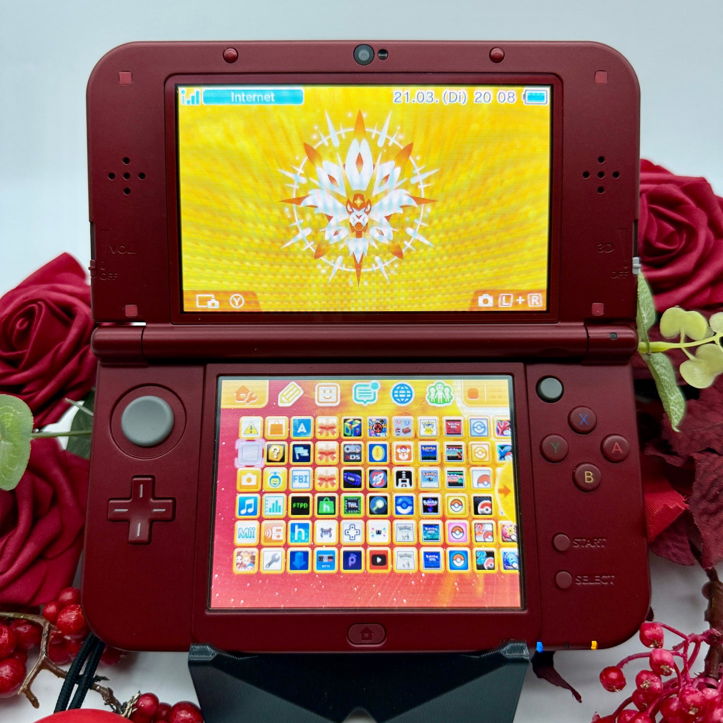 New Nintendo 3DS XL  rot Pokemon gemoddet