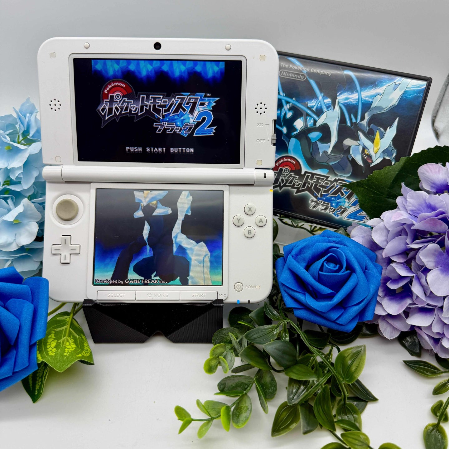 Nintendo 3DS XL weiß blau Pokemon XY gemoddet