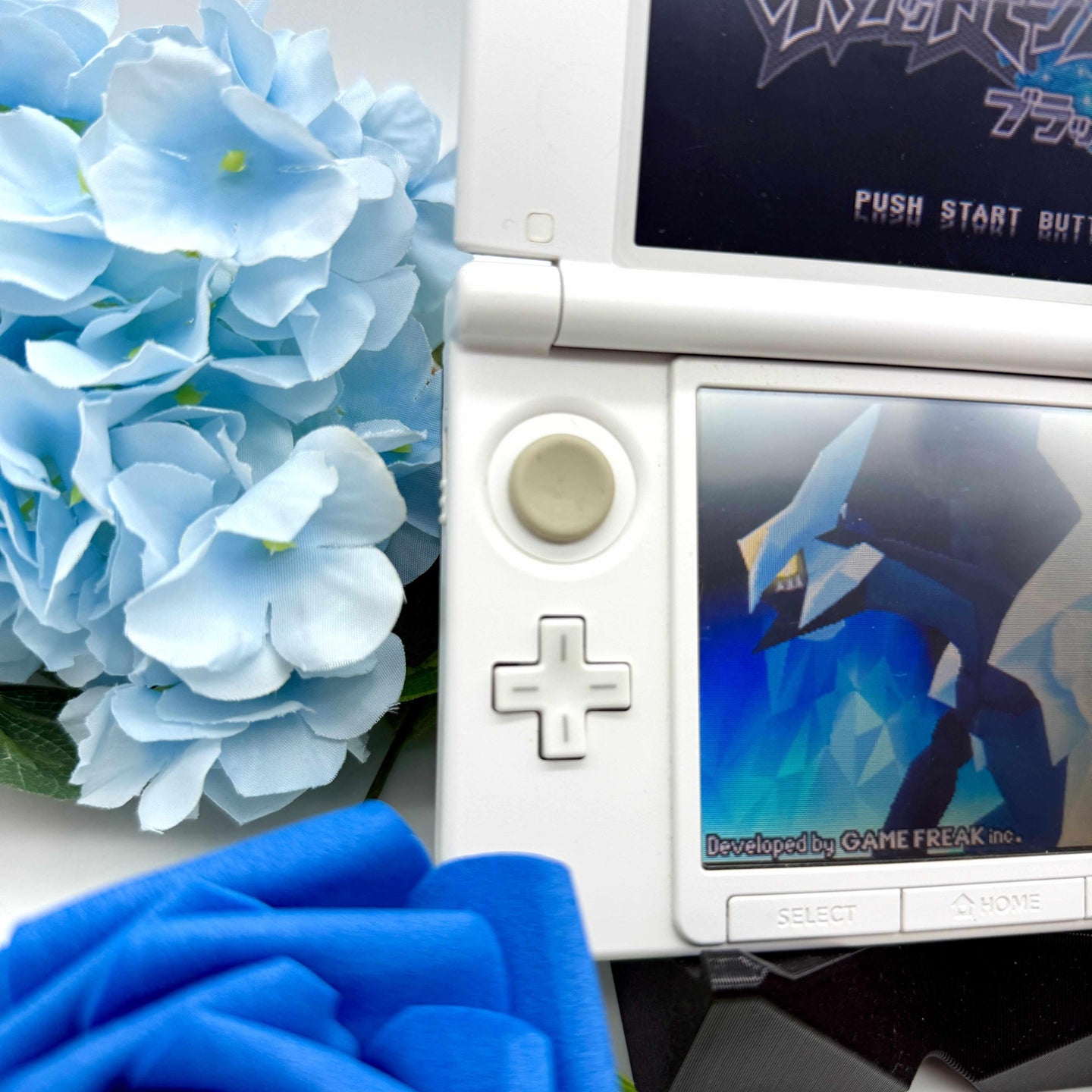 Nintendo 3DS XL weiß blau Pokemon XY gemoddet