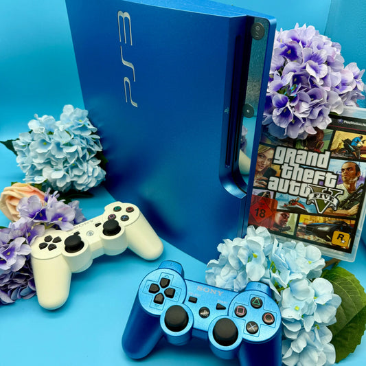 Ps3 Slim Himmel blau (gemodded)