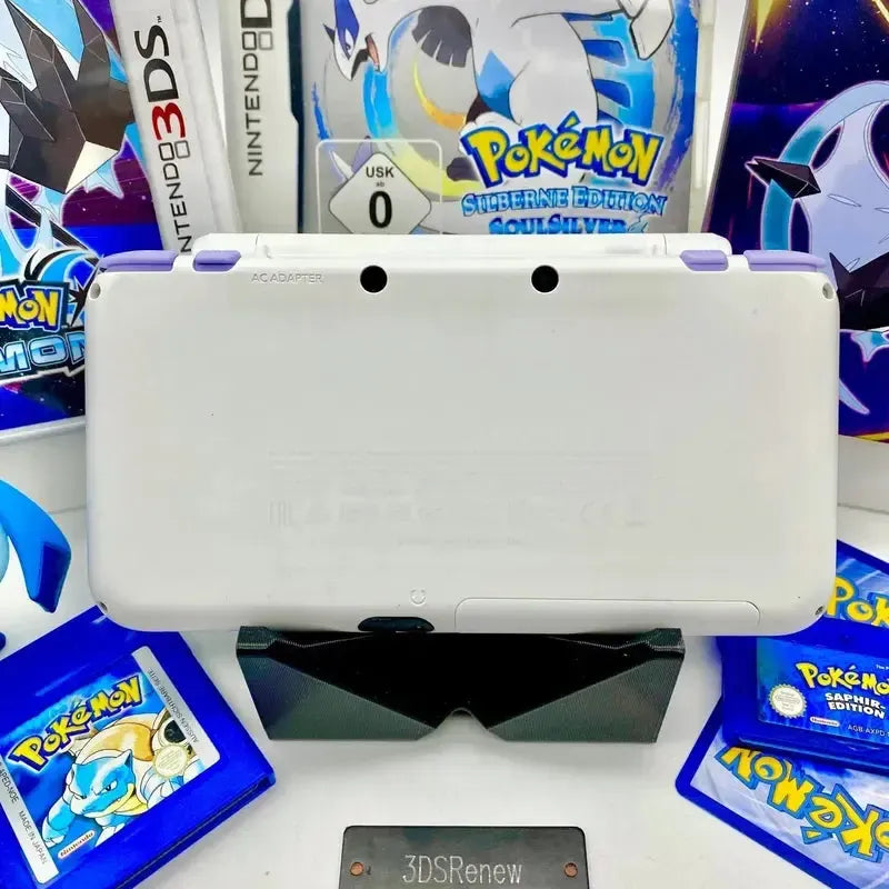 New Nintendo 2DS XL in weiß/lavendel gemoddet