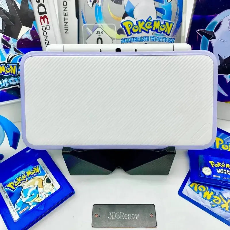 New Nintendo 2DS XL in weiß/lavendel gemoddet