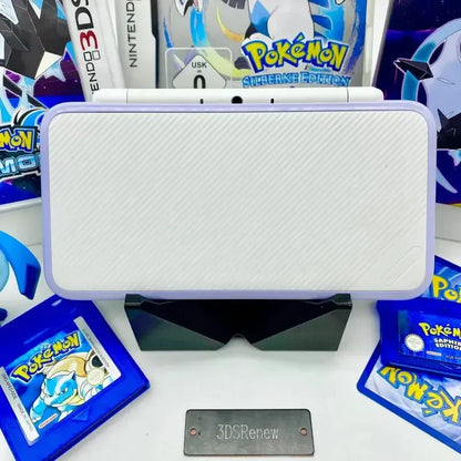 New Nintendo 2DS XL in weiß/lavendel gemoddet