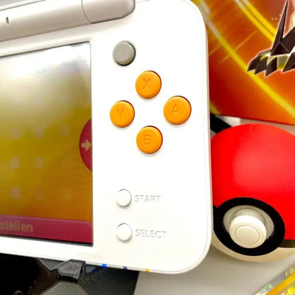 New Nintendo 2DS XL in weiß/orange gemoddet