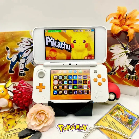 New Nintendo 2DS XL in weiß/orange gemoddet