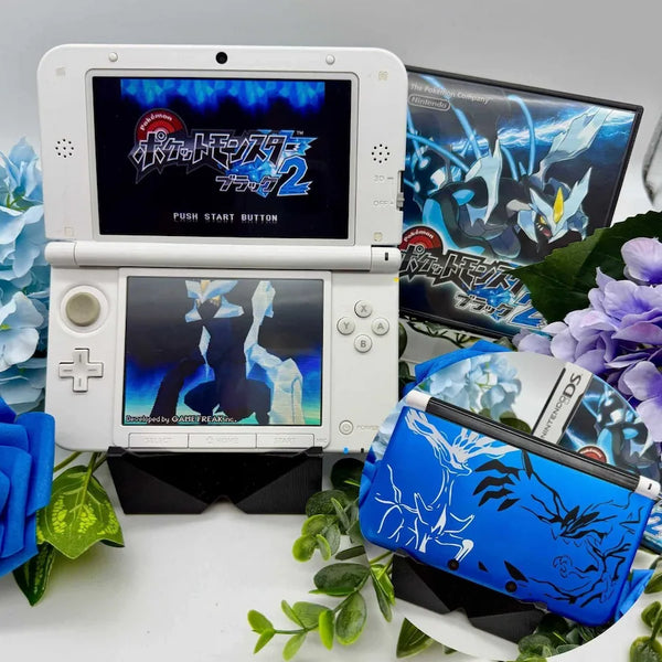 Nintendo 3DS XL white blue Pokemon XY modded