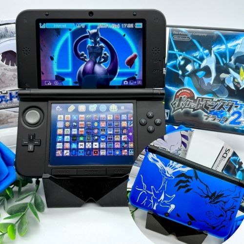 Nintendo 3DS XL schwarz blau Pokemon XY gemoddet