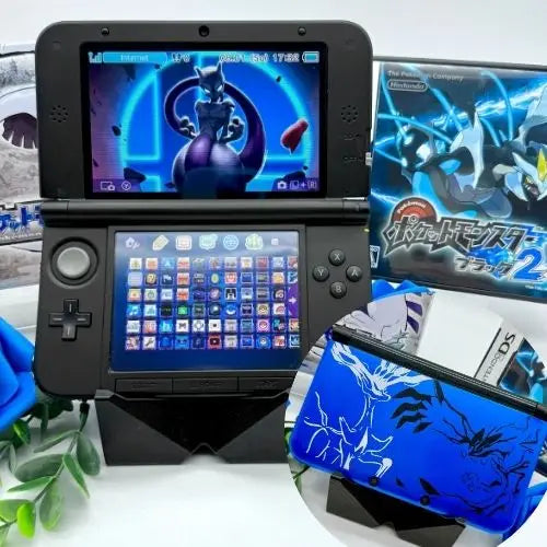 Nintendo 3DS XL schwarz blau Pokemon XY gemoddet - 3DSRenew