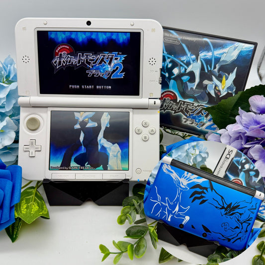 Nintendo 3DS XL weiß blau Pokemon XY gemoddet