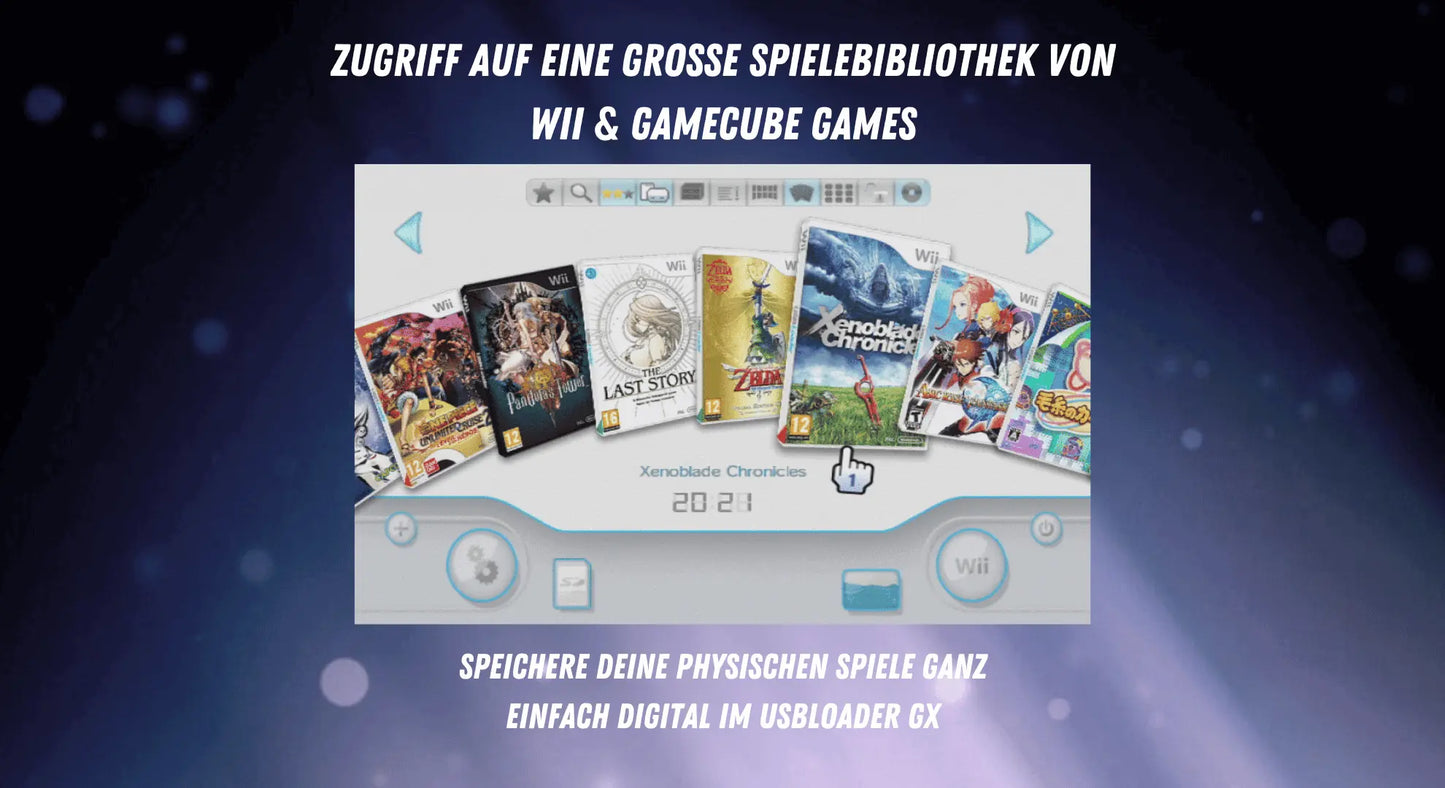 Ein Bild welches zeigt das es viele spiele auf der Wii gibt